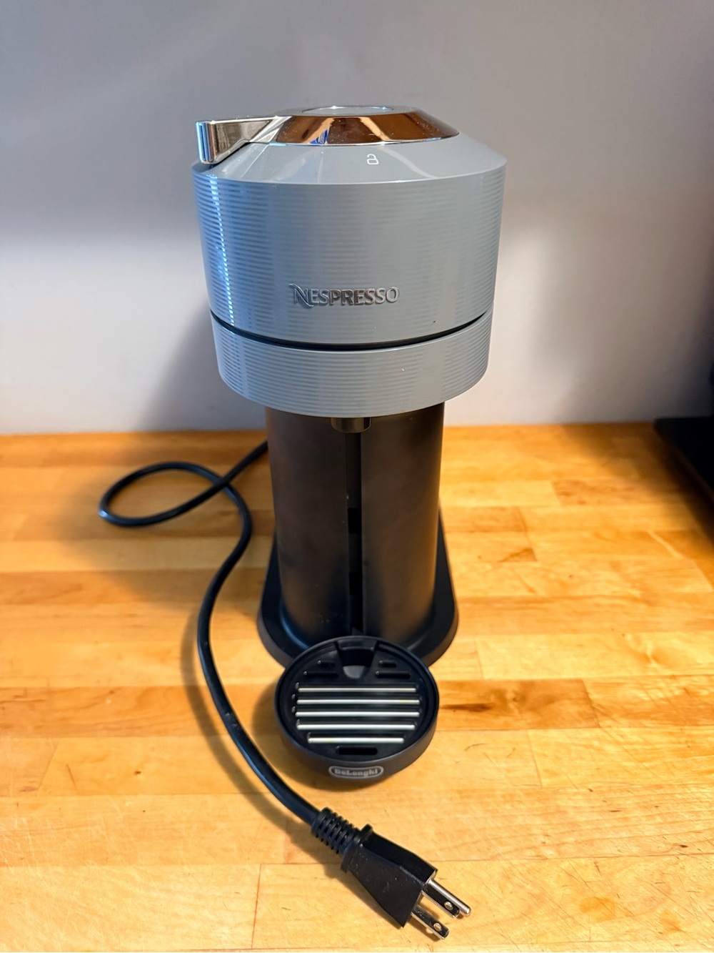 Nespresso Coffee Maker in Light Gray and Black